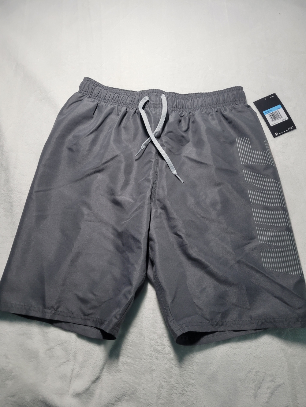 Nike Gray Mesh Lined Athletic / Swimming Shorts with Drawstring